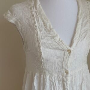 Cream Button-Up Blouse